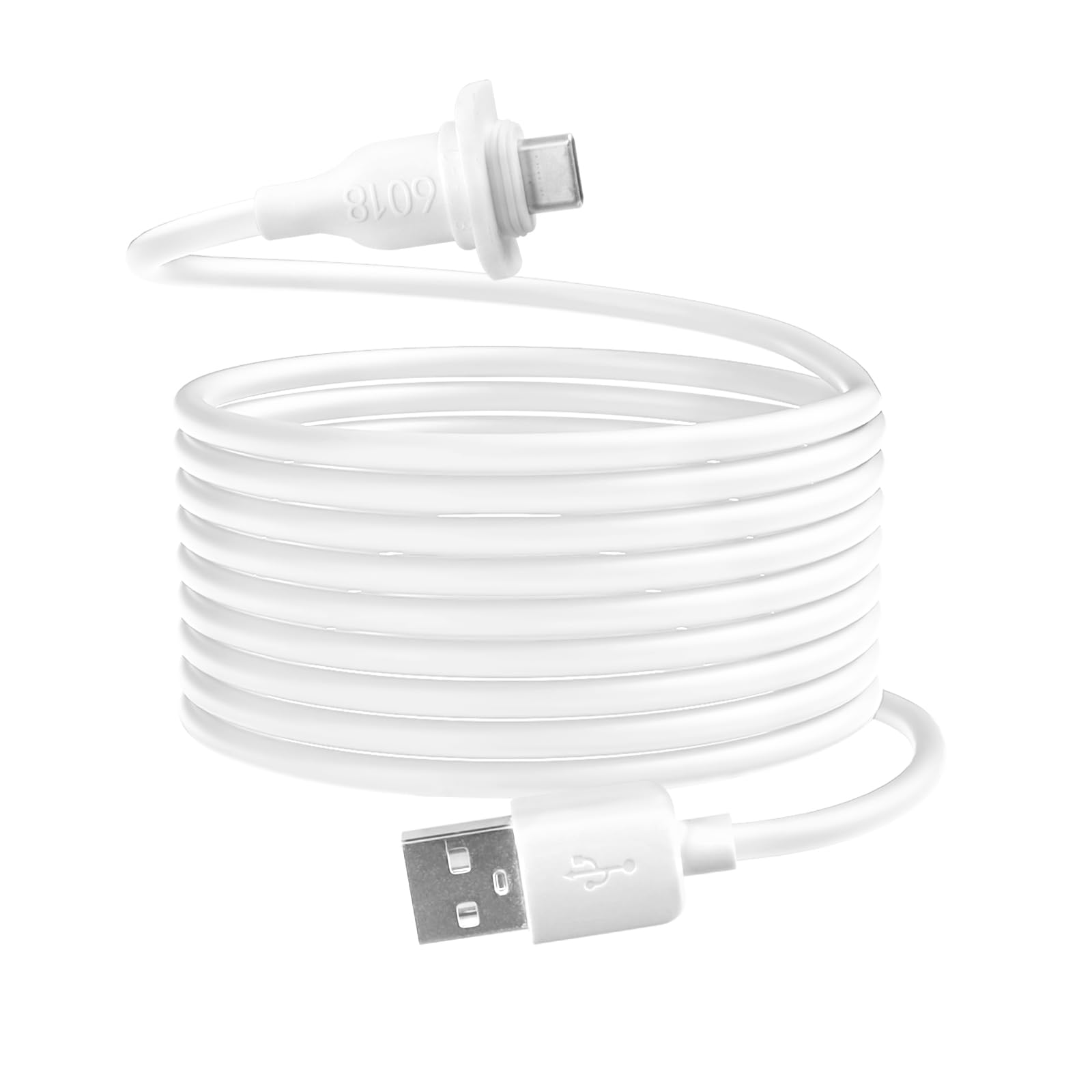 BECEMURU Kabel do ładowania do kamery bezpieczeństwa Eufy Security S300 eufyCam 3C, przedłużacz 9 m, odporny na warunki atmosferyczne, kabel do szybkiego ładowania, biały 2 sztuki