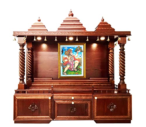 Galaxy Karmaa 5D Effect Multicolour Lord Hanuman Photo With Golden Frame, 17.5 X 13.5 X 0.40 Inches #TOP2