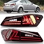 VLAND LED Tail lights Assembly Fit for 2006-2012 Lexus IS250 IS350 IS220d, 2008-2015 ISF 4-Door Plug-and-play, Red