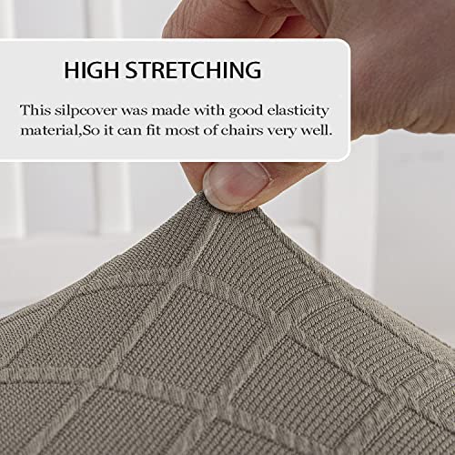 JUNZHE Shell Dining Chair Covers, Stretch Retro Chair Slipcovers Washable Removable Chair protector for Dining Room Kitchen - Image 4