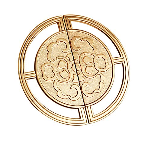 MOU 4 Pair Gold Drawer Pulls, Cabinet Door Pulls ,Drawer Handle Pulls, Cabinet Cup Pulls , New Chinese Auspicious Pattern Design, Auspicious Cloud L copper