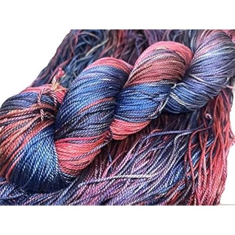KNITSILK 100% Mulberry Silk Yarn 50 gram 3 Ply Lace Weight | Great for Knitting, Crochet, Weaving, Mixed Media (Orchids) Cover