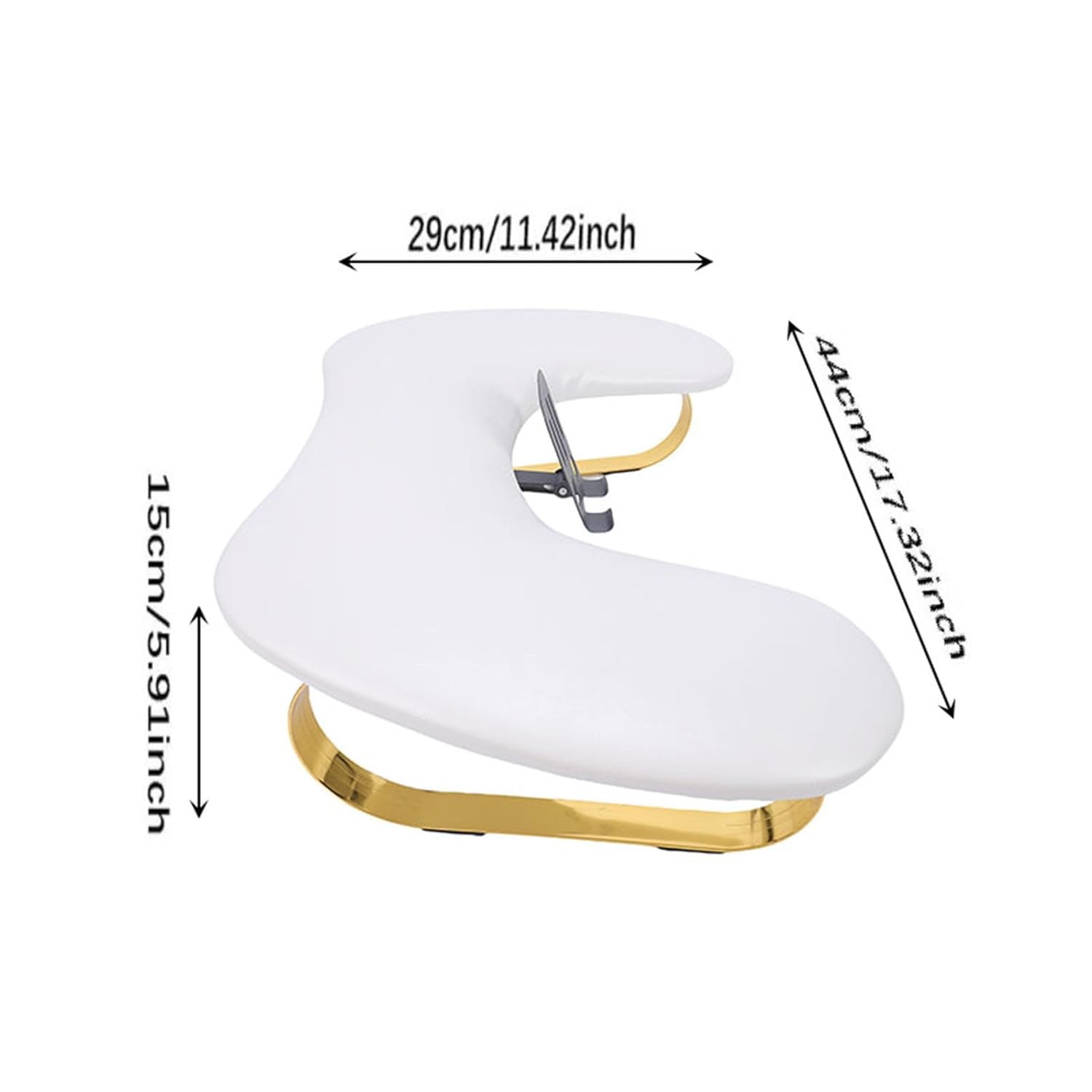 Jectse Nail Arm Rest, U Shaped Manicure Hand Rest with Adjustable Phone Holder, for Nail Tech and Salon Use (White)