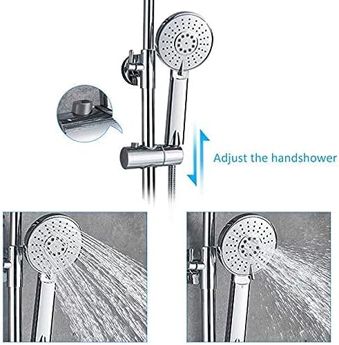 Mitigeur de douche et baignoire mural avec kit de douchette à main - 4
