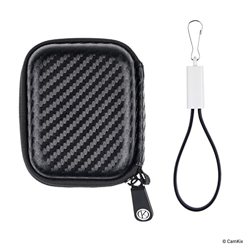 Image of CamKix Protective Case for Trezor One Bitcoin /Cryptocurrency Wallet Including USB Strap for Transport, Power and Data Transfer - Durable Nylon Hardshell Case with Mesh Pocket - Light, Secure