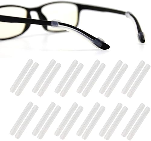 Miniatura 5 de Retenedor de lentes con punta de patilla para niños y adultos, soporte antideslizante de silicona para gafas, gancho para las orejas, 6 pares, color