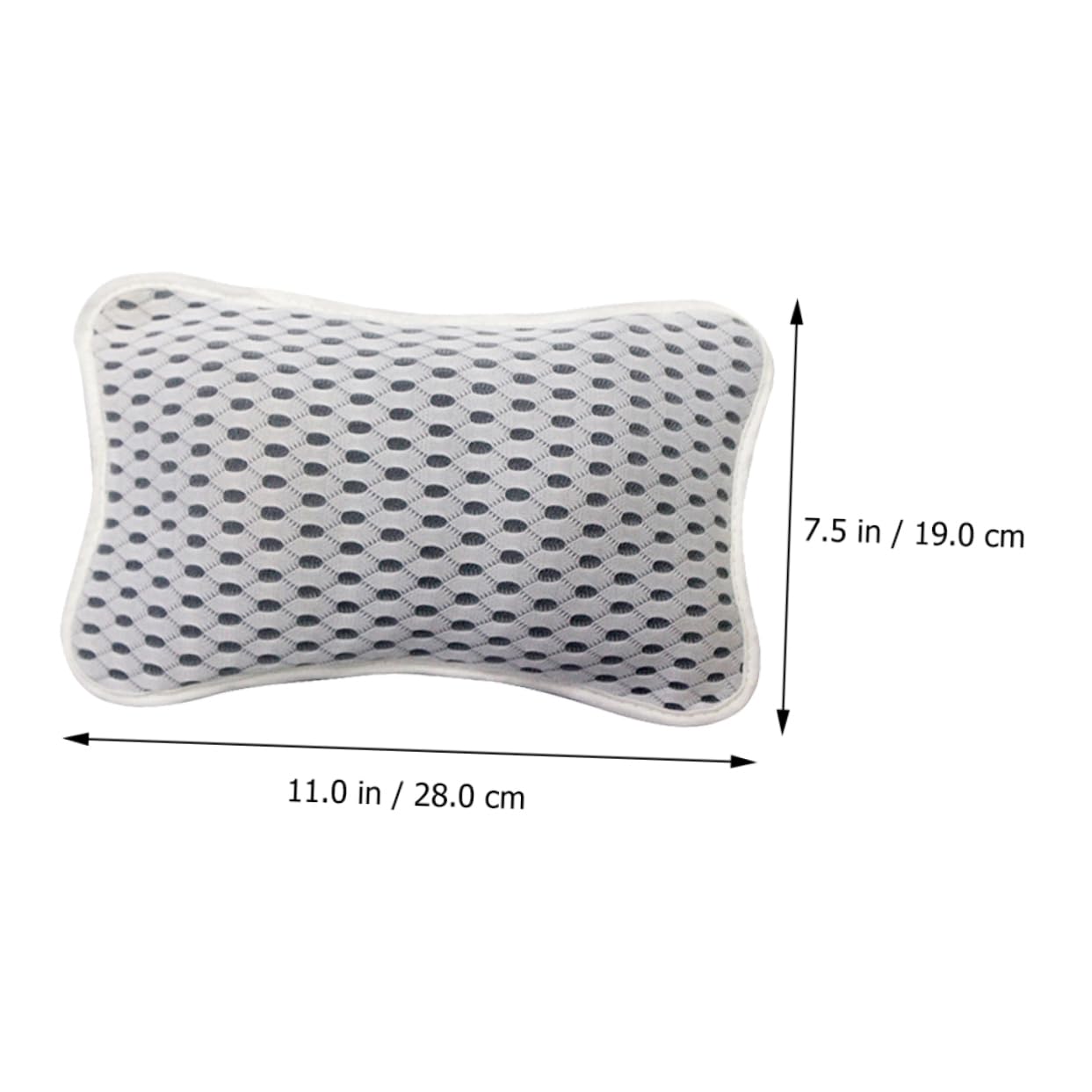 3 Pezzi Cuscino Bagno Antiscivolo Poliestere per Spalle e Adattabile Spa con Ventose Resistenti
