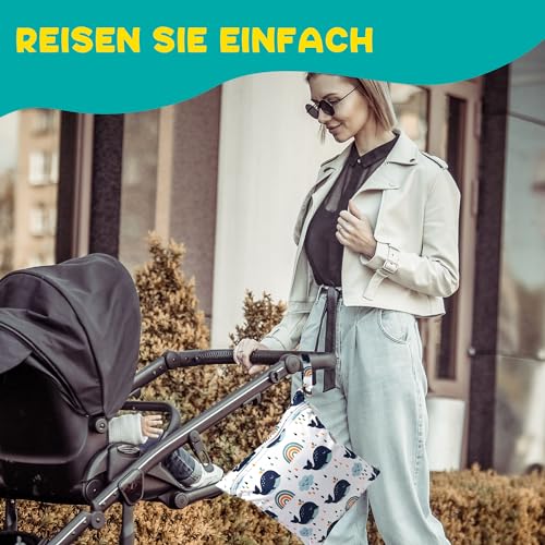 Loscarol 2 Stück wetbag Kindergarten groß, nasstasche Wet Bag schwimmsachen – Ansicht 2