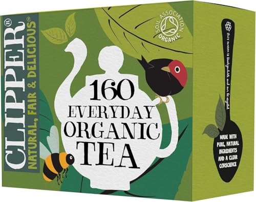 Clipper Organic Everyday Teabags, Black Tea Bags, Natural, Unbleached, Plant-Based Biodegradable & Sustainable Teabags, Eco Conscious & Non GM Tea