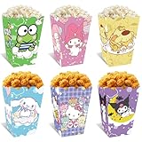 30Pcs Cute Cat Paper Popcorn Boxes, Kids Cute Cartoon Birthday Party Supplies, Cartoon Party Favors Popcorn Bags for Kids Birthday Party Favor