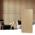 Art3d 4 Pack 47.2 x 23.6in. Wood Slat Acoustic Panels for Wall and Ceiling - 3D Fluted Sound Absorbing Panel with Wood Finish - Oak