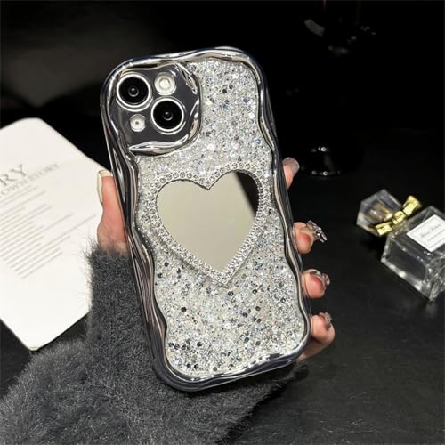 iPhone 16Promax �p �P�[�X �n�[�g �~���[�t�� �V���o�[ �؍� �Ȃ݂Ȃ� ���킢���X�}�z�P�[�X �L���L�� ������� �\�t�g �E�F�[�u�^ �l�C TPU �g�уJ�o�[ �ϏՌ� �S�ʕی�