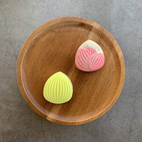 Cortador de biscoito de plástico Mooncake 50/65 g com 2 carimbos de chocolate prensado à mão