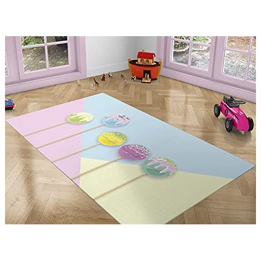 Oedim Alfombra Infantil Caramelo para Habitaciones PVC | 95 x 200 cm | Moqueta PVC | Suelo vinílico | Decoración del Hogar | Suelo Sintasol | Suelo de Protección |