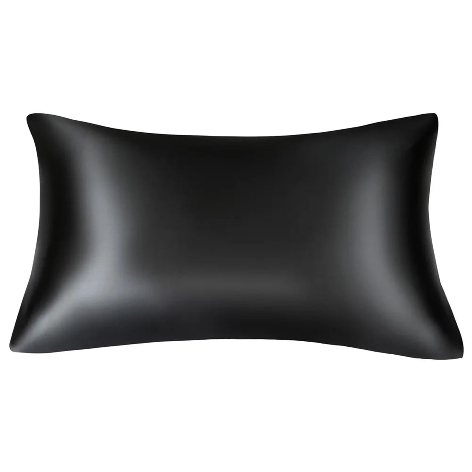 Cooling pillowcase, Solid Satin Pillowcase Multicolor Multiple Sizes(Black,Queen(51x76cm))