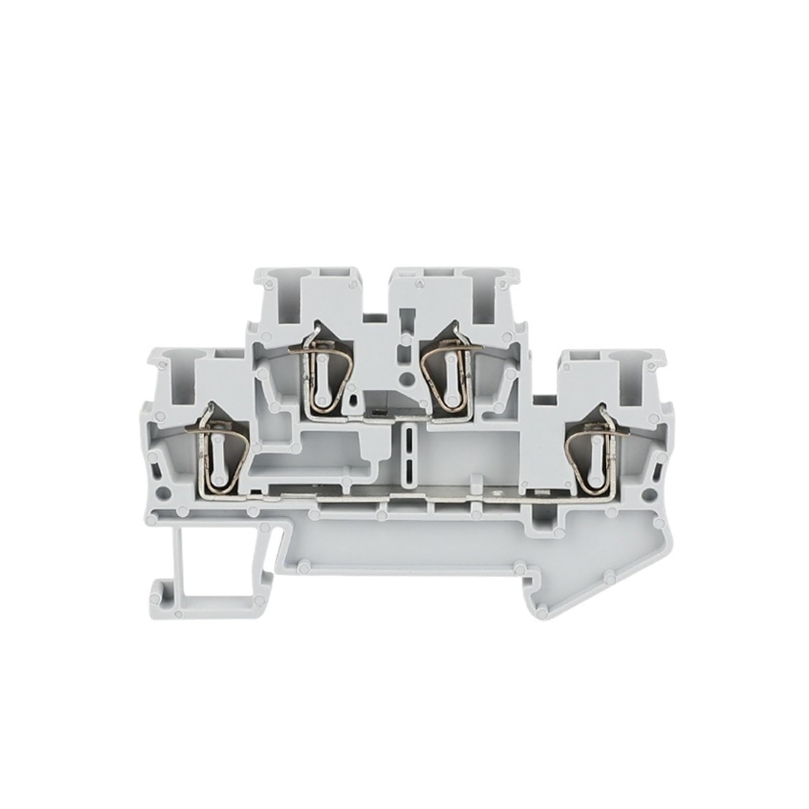 Conectores eléctricos STTB2.5 de doble capa para riel DIN gris en pack de 50 unidades 4