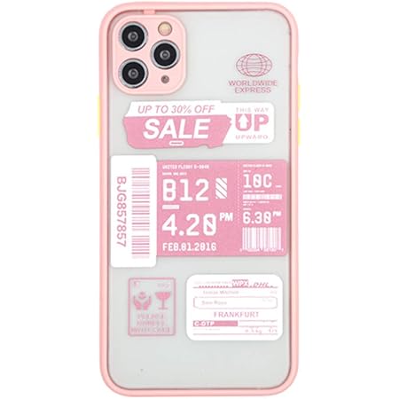 Amazon Ainone Iphone11ケース おしゃれ パステルカラー タグ クリア ロゴ ステッカー スマホ 携帯 ソフトケース バーコード Iphone11 ピンク ケース カバー 通販