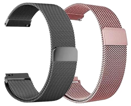 Image of AMiRiTE ASS165 22MM Milanese Magnetic Watch Straps Compatible with Noise Colorfit Pulse 2 Max / Huawei GT2(46mm) / Honor Magic Watch 2(46mm) / Noise Pulse Go Buzz / Boat Flash / Xtend / Xtend Pro / Noise Colorfit Ultra Fireboltt Rage / Fireboltt Phoenix / Noise Colorfit Pulse Grand / Noise Colorfit Pulse 2 Max Smart Watch & All 22mm lug Watches