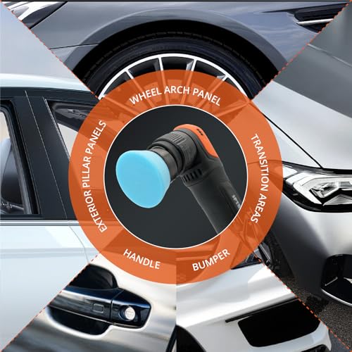 Image of SPTA Blue T60 Moderate-Cut Foam Polishing Pads, 5Pcs 2inch /50mm Sponge Polishing Buffing Pads, Car Foam Detail Polishing Pad Kit for Car Detail Polishing, Small Area Polishing -FPTSS2B
