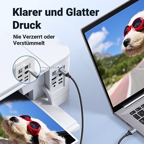 UGREEN Druckerkabel USB A auf USB B Printer Cable (5m) – Ansicht 4
