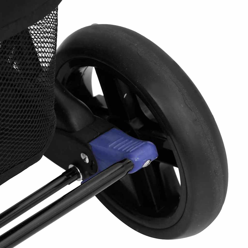 Poussette Double, Poussette Deux Places pour Jumeaux Pliable Bleu marine Acier