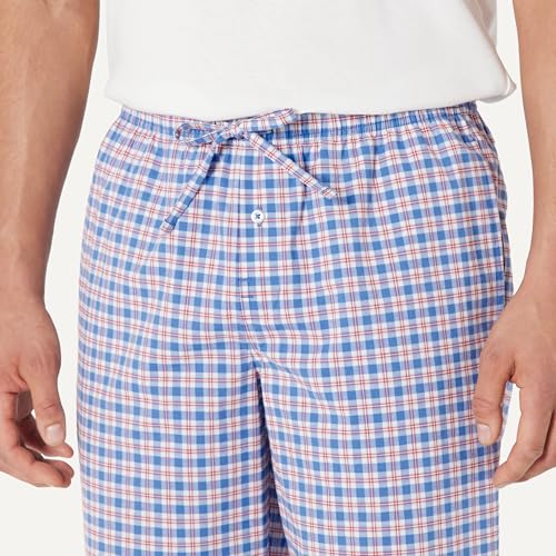 Image of Amazon Essentials Men's Cotton Poplin Straight-Fit Pajama Pants with Pockets, Elastic Waist, Drawstring