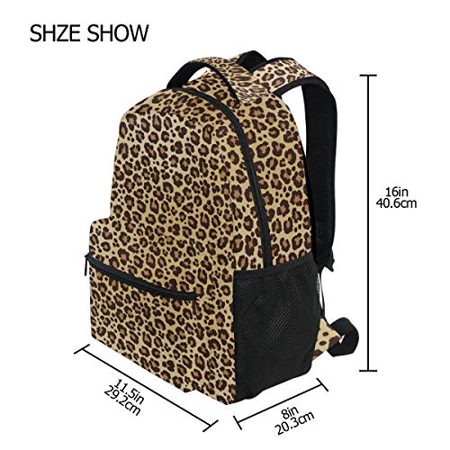 Alaza Animal Leopard Print Brown Stylish Backpack Purse For Women Girls Kids School Personalized Laptop Ipad Tablet Travel School Bag With Multiple Pockets #TOP6