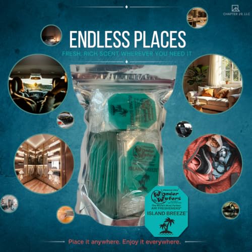 Image of Wonder Wafers 75 Count Air Fresheners Individually Wrapped, Island Breeze Fragrance