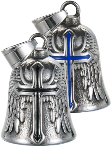 Image of Motorcycle Bell Guardian Angel Charm - Weather-resistant Good Luck Gremlin Bells With Gift Box, Legend Card, Keychain