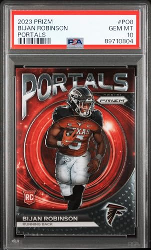 Graded 2023 Panini Prizm Bijan Robinson #PO8 Portals Rookie RC Fo...