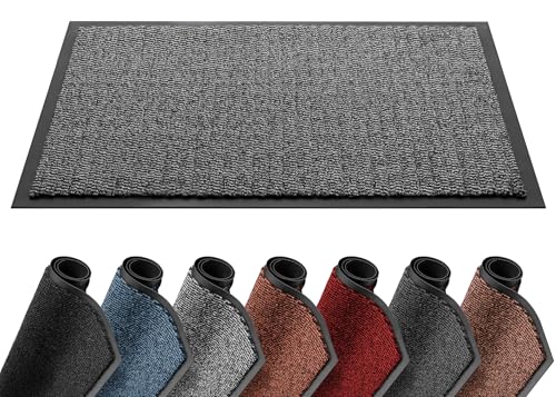 Lexell Door Mats Indoor Highly Absorbent Dirt Trapper - Heavy Duty Non Slip Rubber Back Washable Door Mat for Entrance, Kitchen, Outdoor Floor Mat