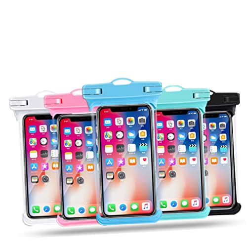 LALAFINA PVC Transparent Mobile Phone Bag Touch Screen Pouch for Outdoor Water Sports Fishing Hiking and Beach Activities Includes Lanyard Black