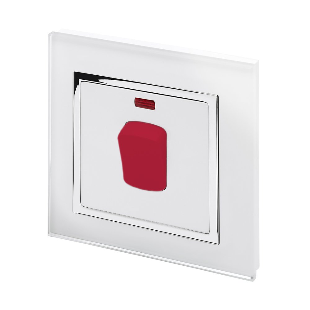 Retrotouch White 20A Heater Switch With Neon Dp, Ct