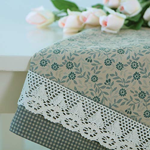 Nappe ronde de salon élégante avec bordure en dentelle florale MU