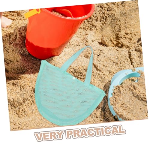 4pcs Mesh Beach Toy Storage Bags for Kids Quick Dry Net Tote for Sand Toys and Shell Collecting Lightweight Sturdy for Beach and Pool Play3