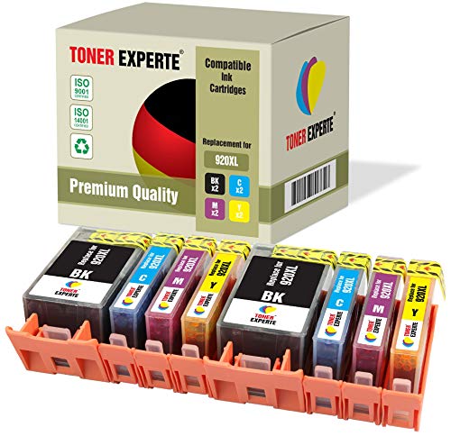 TONER EXPERTE Pack de 8 XL Compatibles con HP 920XL 920 XL Cartuchos de Tinta para HP Officejet 6000, 6500, 6500A, 7000, 7500A (2 Negro, 2 Cian, 2 Magenta, 2 Negro)