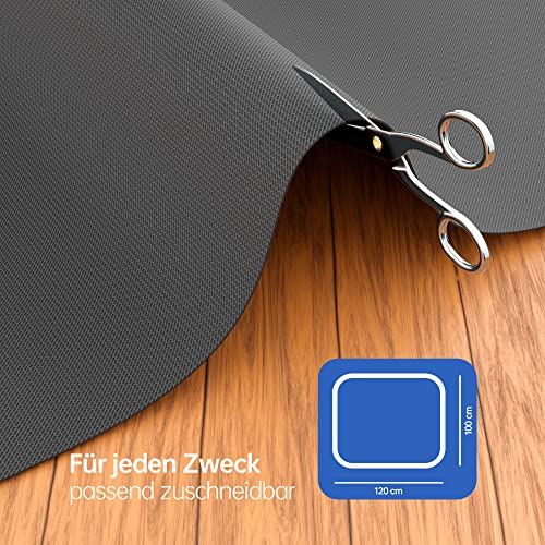 HAYATEC Universal Antirutschmatte Auto Kofferraum Schutzmatte 120x100cm Gummimatte Kofferraummatte rutschfeste Unterlage Schwarz Wasserdicht zuschneidbar für maximalen Schutz & Sauberkeit