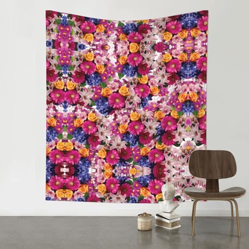 Tapisserie murale fleurs BLWSLC pour cacher les défauts d'un grand mur