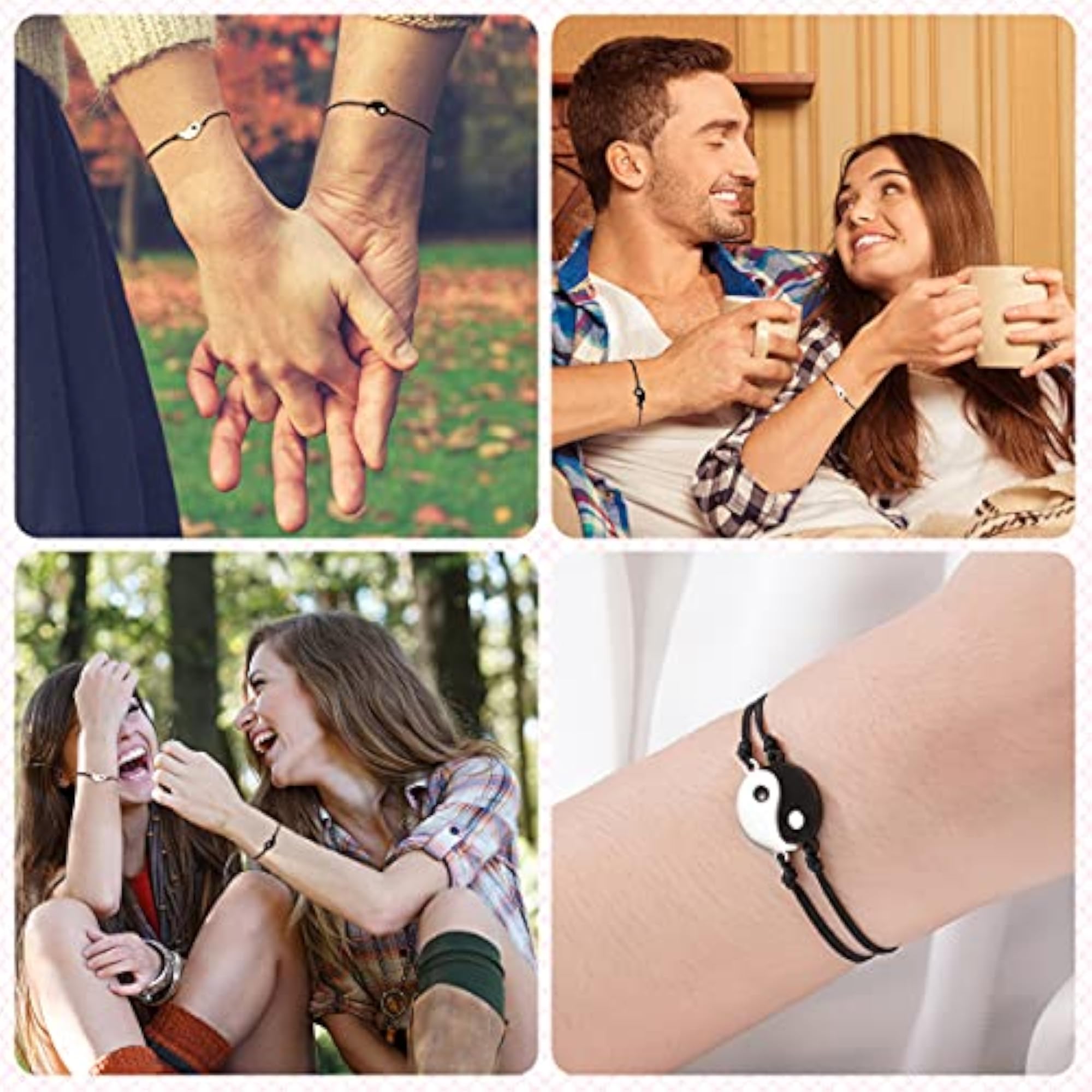 Couple Bracelet Set, Long Distance Alloy, Braided
