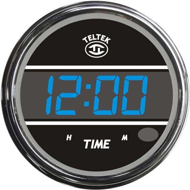 Replacement for Kenworth T600B Year 2002 Blue Digital Gauge Clock WCHROME Bezel by Technical Precision