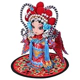 Expression artistique : cette figurine artisanale traditionnelle chinoise est une expression de la culture de l’opéra traditionnel chinois, idéale pour les collectionneurs, les amateurs d’artisanat chinois et les passionnés de poupées culturelles chinoises