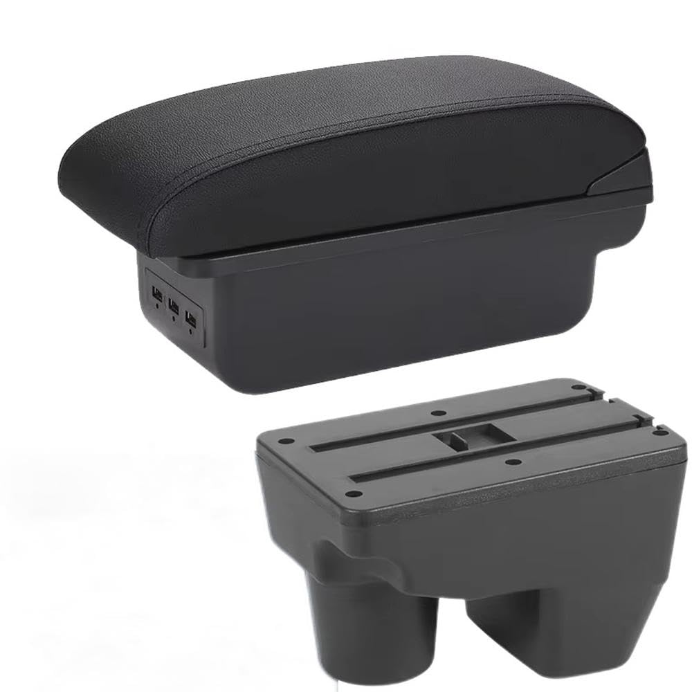 FSOZDBBPL For Toyota Yaris For Yaris Elegant 2021-2024 Car Armrest Box Storage Box Retrofit Parts Interior Parts(B2 Black line 3USB)