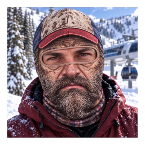 Funny Ski Mask Realistic Full Face Balaclava Old Man Ski Mask - image 2