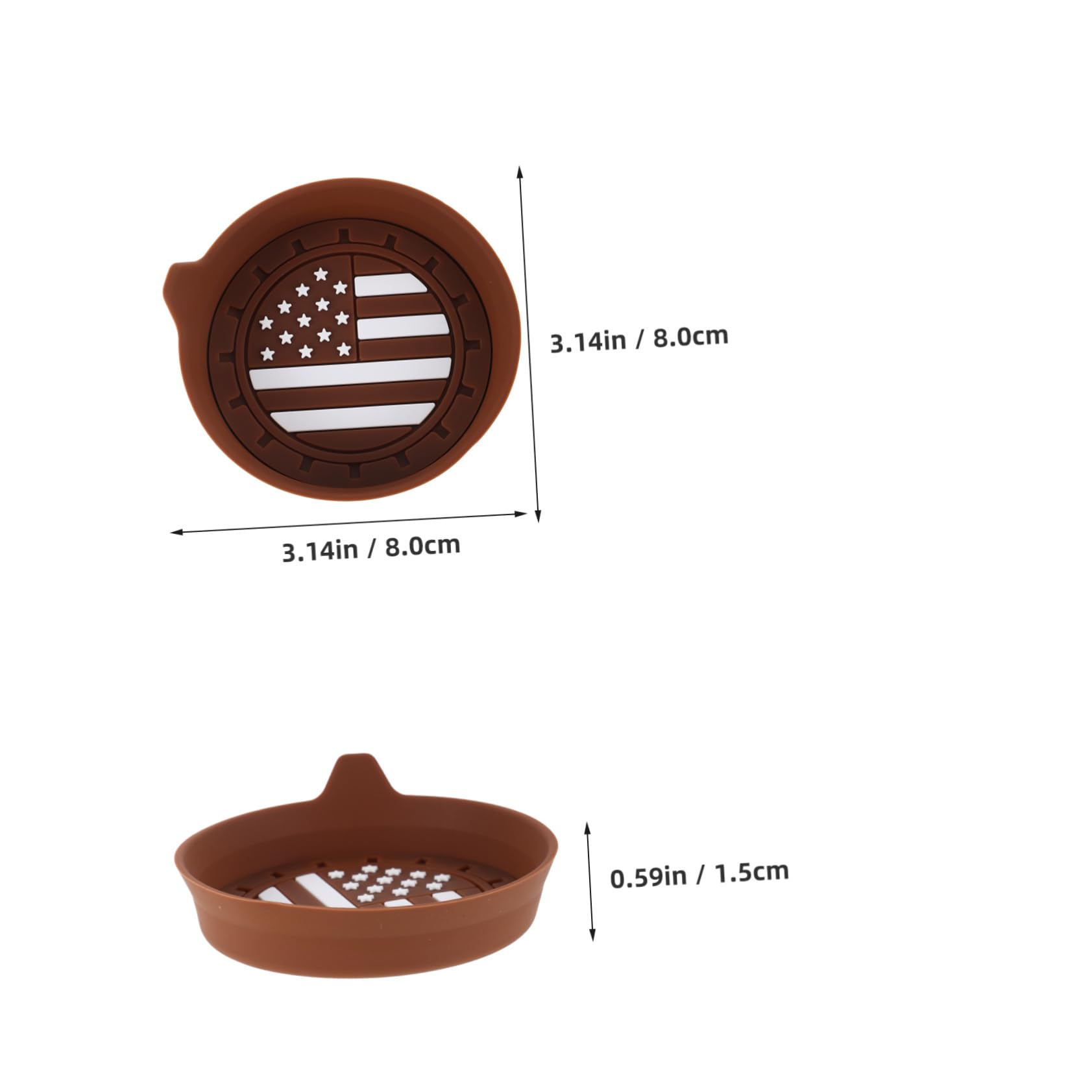 DECHOUS Silicone Coasters American Flag Design 2pcs Non-Slip Cup Insulating Pad Accessories