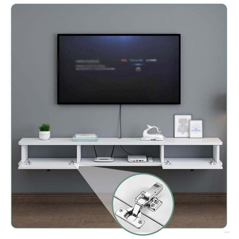 Home Mensola porta TV a parete, centro di intrattenimento multimediale da 63'' sotto la TV for soggiorno, camera da letto Tavolino TV