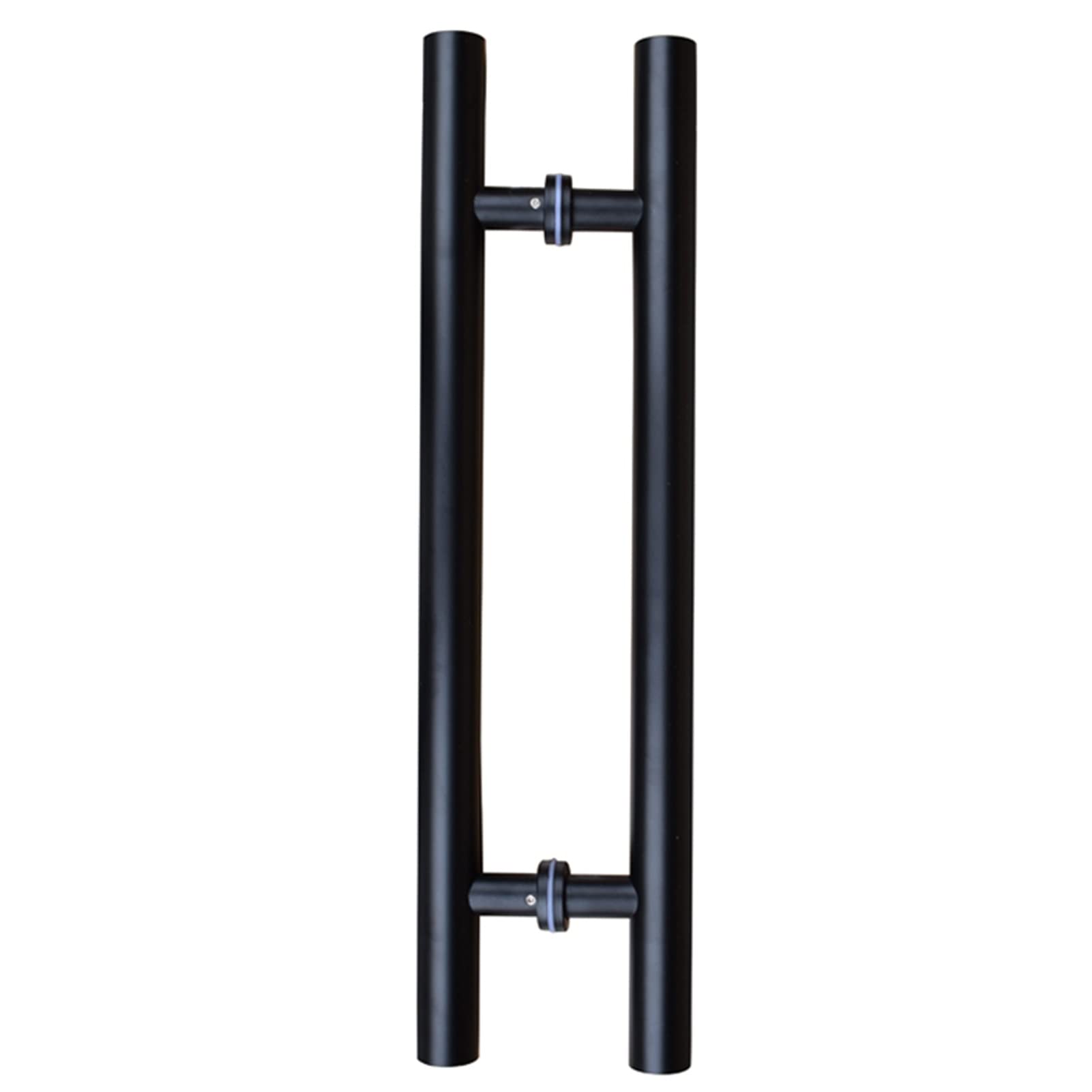 Poignée de porte commerciale noire 120 cm en inox pour grande porte bois