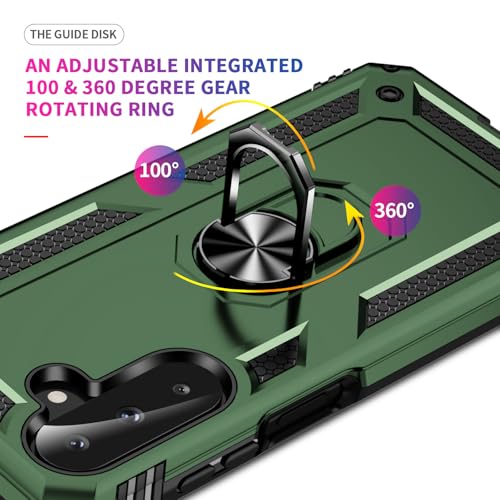 Coque Samsung Galaxy A26 Yiakeng vert militaire avec protège-écran