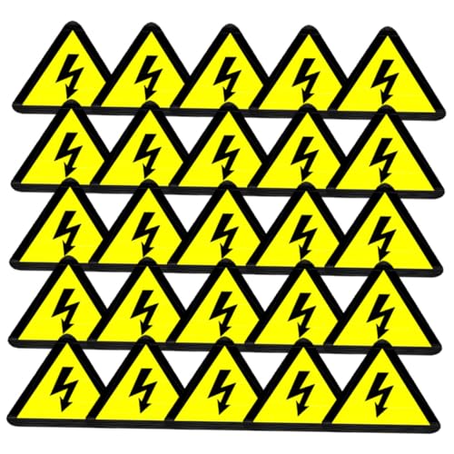 Autocollants avertissement haute tension jaune panneau électrique adhésif résistant usine garage