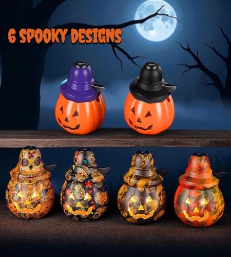 Encendedor de calabaza Halloween NIVEK 3D con luces miniatura 4