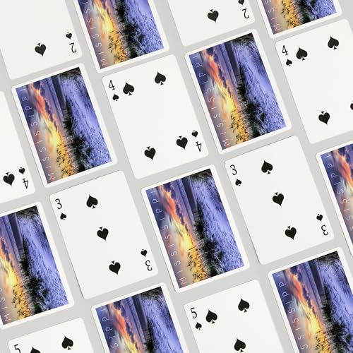 Baraja de 52 cartas tamaño póker Mississippi Sunrise miniatura 4